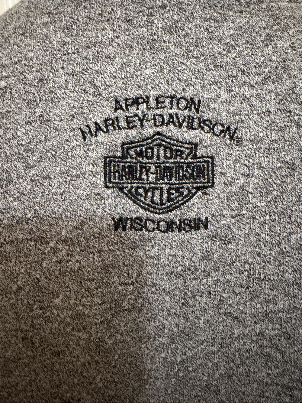 Harley-Davidson Wisconsin Gray Crewneck Long Sleeve Cuffed Sweatshirt XL - Picture 8 of 14